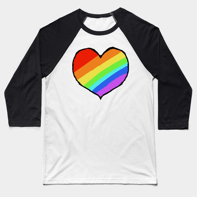 Pride heart Baseball T-Shirt by Spontaneous Koala